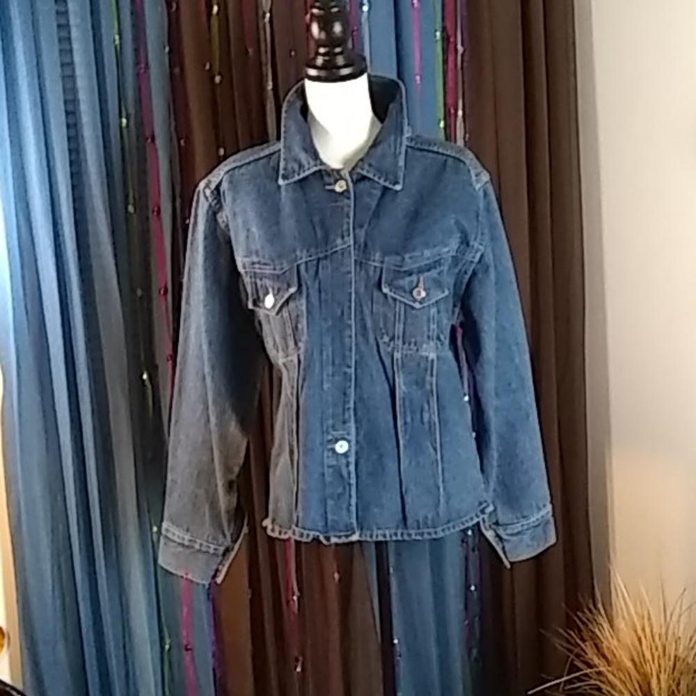 Denim Jean Jacket, Size L, Color Blue